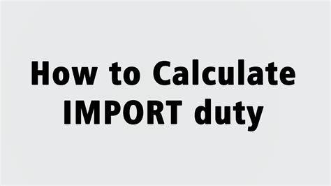 import duty on metal box|import duty calculator australia.